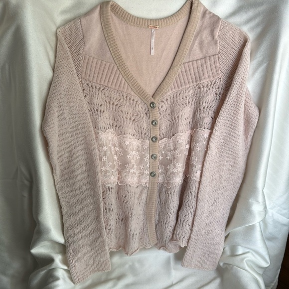 Free People Pink Cardigan - Picture 2 of 13
